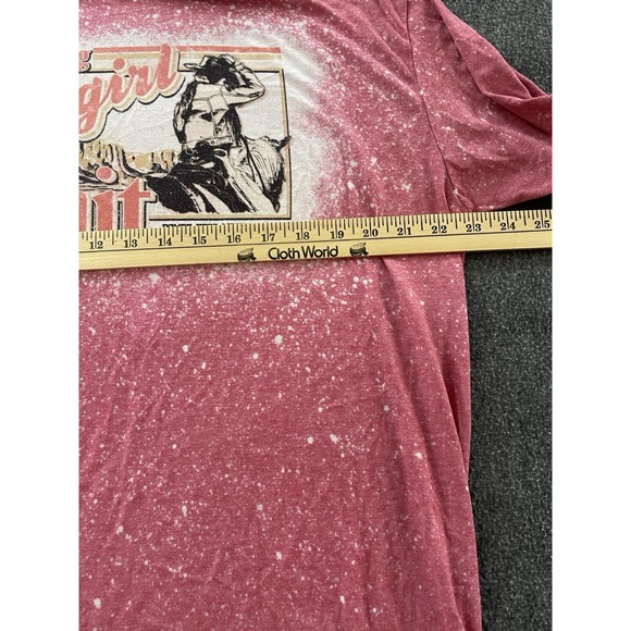 Cowgirls Graphic T-Shirt Pink Size XL Western Tee Gildan Soft Style - Picture 3 of 7